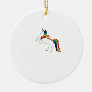 Süßes Kawaii Kinder Einhorn Roter Panda Liebhaber Keramik Ornament