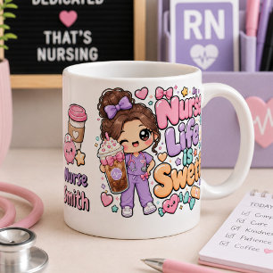 Süßes Kawaii-Krankenschwester-Leben ist süß Jumbo-Tasse