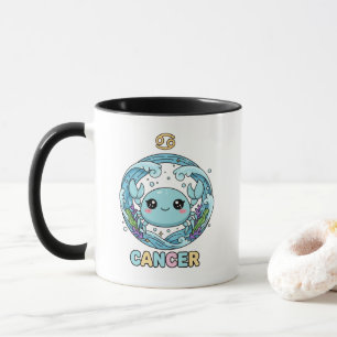 Süßes Kawaii-Krebs-Sternzeichen Tasse