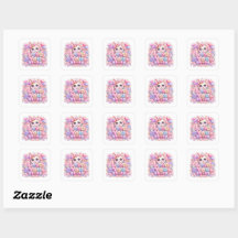 Süßes Kawaii Love You Bunny Rabbit Pastellrosa Flo