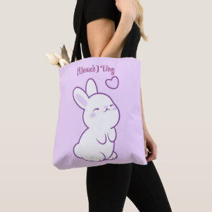 Süßes Kawaii Pastell Lila Nach Oben Blickendes Kan Tasche
