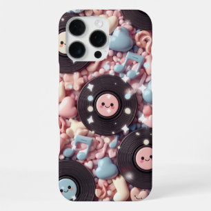 Süßes Kawaii-Pastell-Vinyl-Schallplatten-Musikgesc iPhone 16 Pro Max Hülle