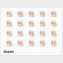 Süßes Kawaii-Regenbogen-Kätzchen-Pastell-Fluffiges