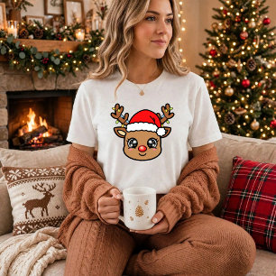Süßes Kawaii-Rentier - Weihnachts-T-Shirt für Dame T-Shirt