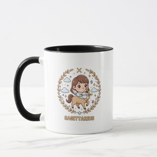 Süßes Kawaii-Schütze-Sternzeichen Tasse (Links)