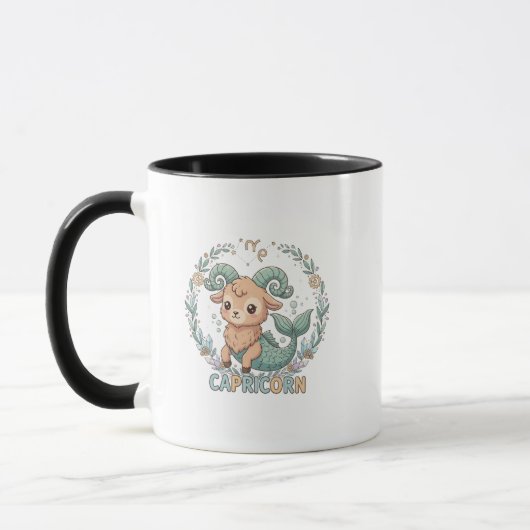 Süßes Kawaii-Sternzeichen Steinbock Tasse (Links)