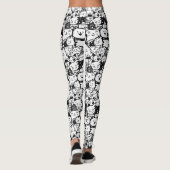 Süßes Kawaii-Tier-Doodle-Muster (2) Leggings (Rückseite)