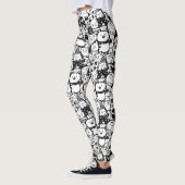 Süßes Kawaii-Tier-Doodle-Muster (2) Leggings (Links)