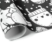 Süßes Kawaii-Tier-Doodle-Muster (3) Geschenkpapier (Rolleneckpunkt)