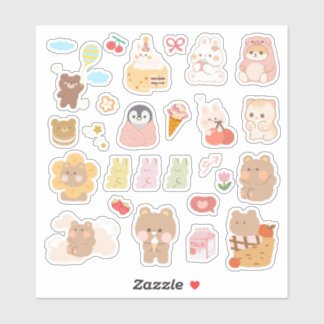 Süßes Kawaii-Tier-Sticker Aufkleber