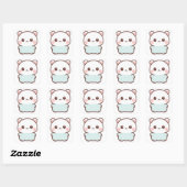 „Süßes Kawaii-Tier-Sticker – Chibi Cute Paste“ Quadratischer Aufkleber (Blatt)