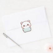 „Süßes Kawaii-Tier-Sticker – Chibi Cute Paste“ Quadratischer Aufkleber (Umschlag)