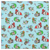 Süßes Kawaii Weihnachtscharaktermuster Stoff (Muster)