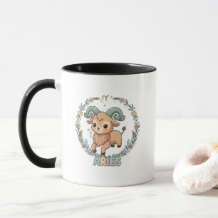 Süßes Kawaii-Widder-Sternzeichen Tasse