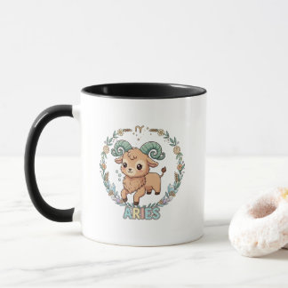 Süßes Kawaii-Widder-Sternzeichen Tasse