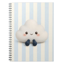 Süßes Kawaii-Wolken-Spiralnotizbuch