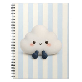 Süßes Kawaii-Wolken-Spiralnotizbuch Notizblock