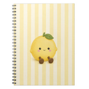 Süßes Kawaii-Zitronen-Notizbuch Notizblock