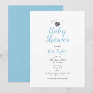 Süßes Kieselherz-Baby-Shower / Sprinkle Einladung