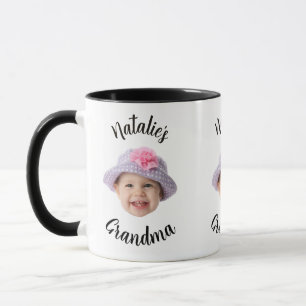Süßes Kind Babygesicht Foto Kind Name Oma Tasse
