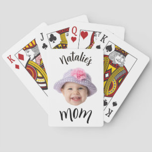 Süßes Kinderbaby-Gesicht Foto Kind Name Mama Spielkarten