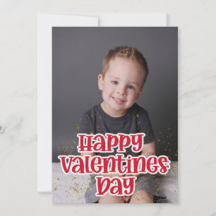 Süßes Kinderfoto Frohen Valentinstag  Feiertagskarte