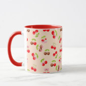 Süßes Kirsch-Dessert-Muster, süße ästhetische Gest Tasse (Links)