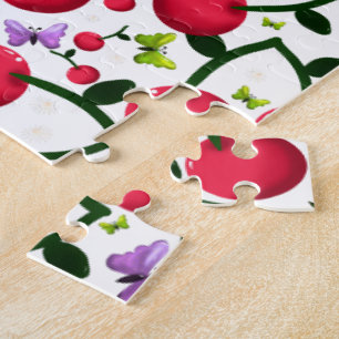 Süßes Kirsch-Schmetterlings-Muster, glänzendes Kaw Puzzle