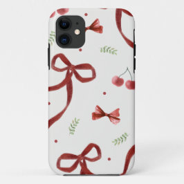 Süßes Kirsch- und rotes Band-Muster-Handyhülle Case-Mate iPhone Hülle