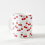 Süßes Kirschenmuster Kaffeetasse (Vorderseite Links)