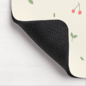 Süßes Kirschenmuster – Minimale Fruchtoptik Mousepad (Ecke)