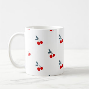 Süßes Kirschenmuster Minimalistische Tasse