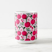 Süßes Kirschmuster, Glänzende Kawaii-Frucht Kaffeetasse (Mittel)