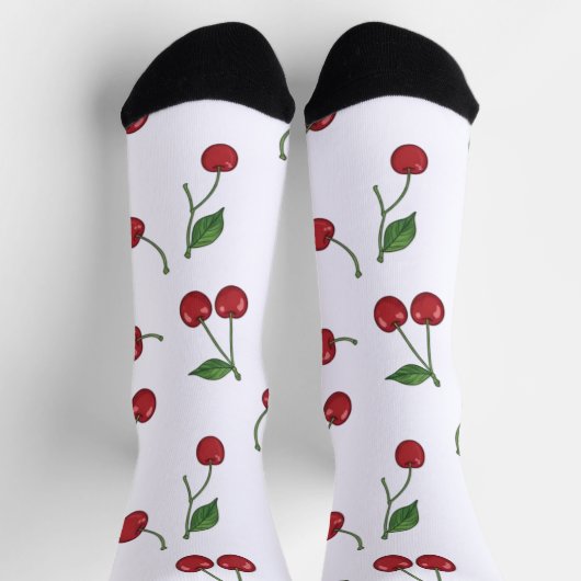 Süßes Kirschmuster Socken (Oben)