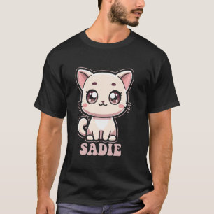 Süßes Kitzchen-Katze-Design für Mädchen namens Sad T-Shirt