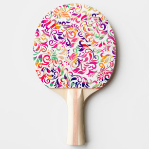 Süßes klassisches bunter Blumenmuster Tischtennis Schläger