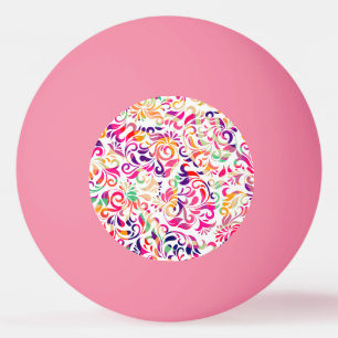 Süßes klassisches bunter Blumenmuster Tischtennisball