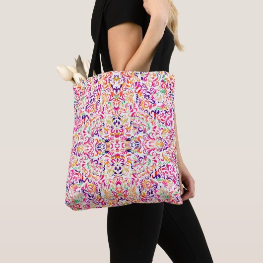 Süßes klassisches farbenfrohes Blumenmuster Tasche (Von Nahem)