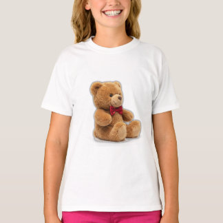 Süßes klassisches Teddybär-Kunst-Mädchen-T-Shirt T-Shirt