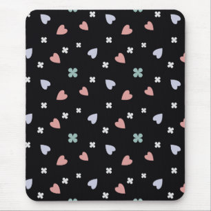 Süßes Kleeblatt-Herzen-Muster Glückliche Liebe Mousepad