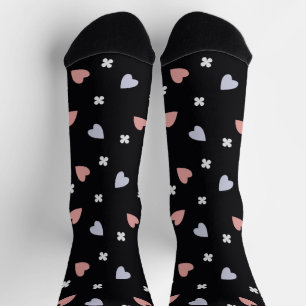 Süßes Kleeblatt-Herzen-Muster Glückliche Liebe Socken