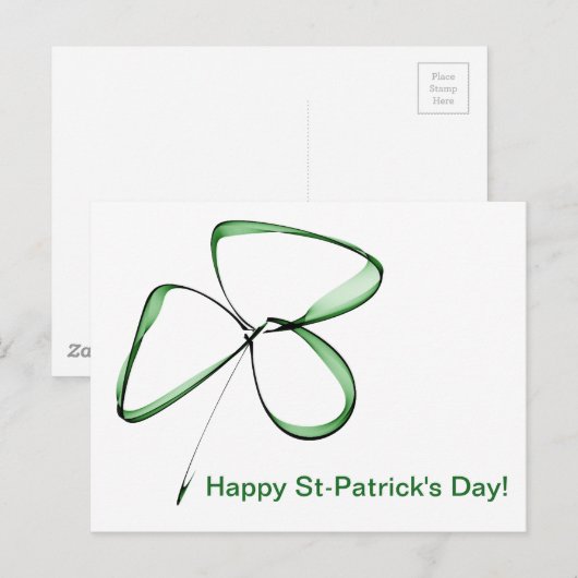 Süßes Kleeblatt Postkarte (Vorne/Hinten)