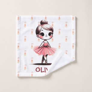 Süßes kleines Ballerina-Mädchen Waschlappen