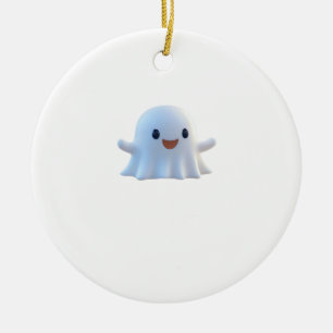 Süßes kleines Boo Retro-Grafik Keramik Ornament