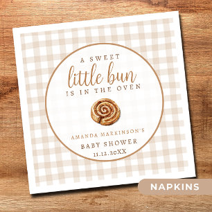 Süßes kleines Brötchen im Ofen Neutrale Babyparty Serviette