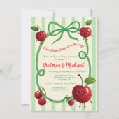 Süßes kleines Cherry Baby Dusche Einladung (Vorderseite)