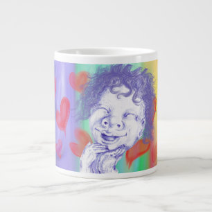 Süßes Kleines, das vor Freude lacht  Jumbo-Tasse