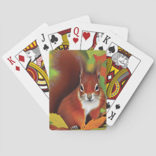 Süßes kleines Eichhörnchen Spielkarte