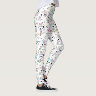 süßes kleines Einhorn auf weißem Hintergrund Stern Leggings