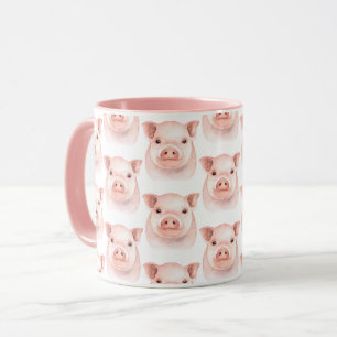 Süßes kleines Ferkel Rosa rosa Schweine Bauernhof Tasse